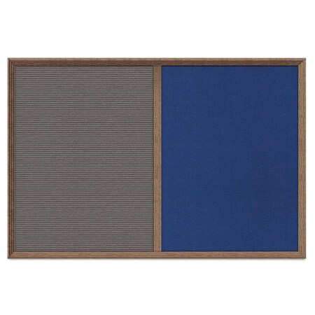 United Visual Products Enclosed Corkboard, 1 Door, 24"x36", 4" Fra UV3422-BLACK-KEYLIME